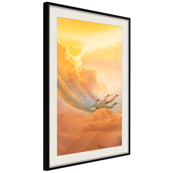 Poster - Flight Formation  - zwart passepartout