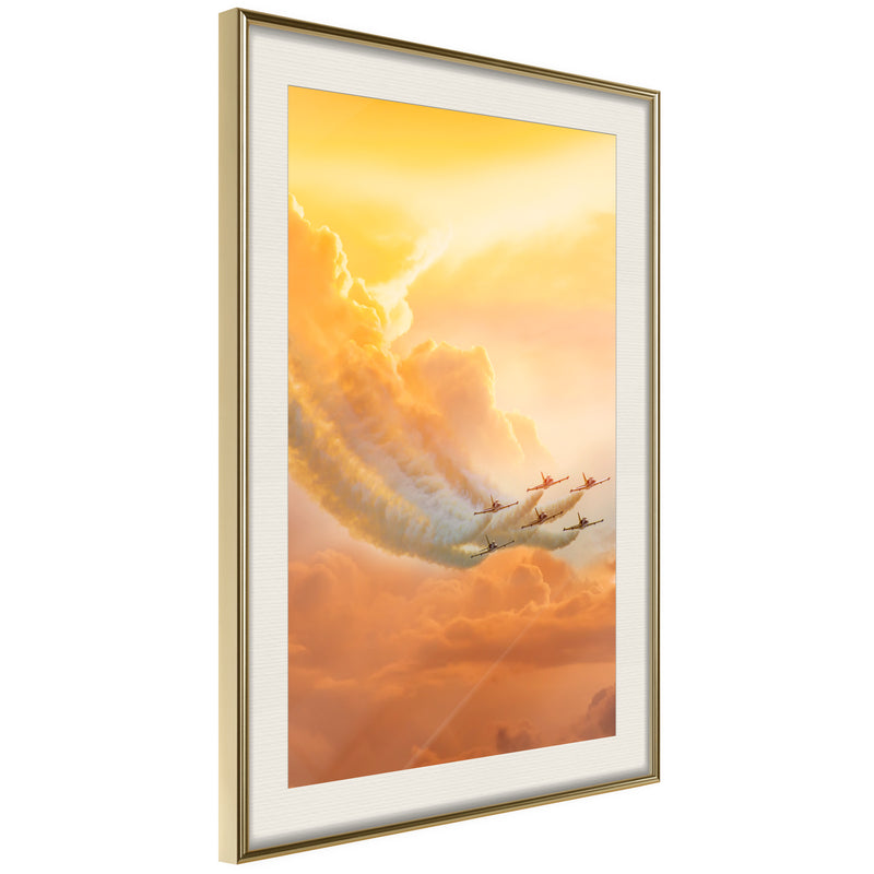 Poster - Flight Formation  - goud passepartout