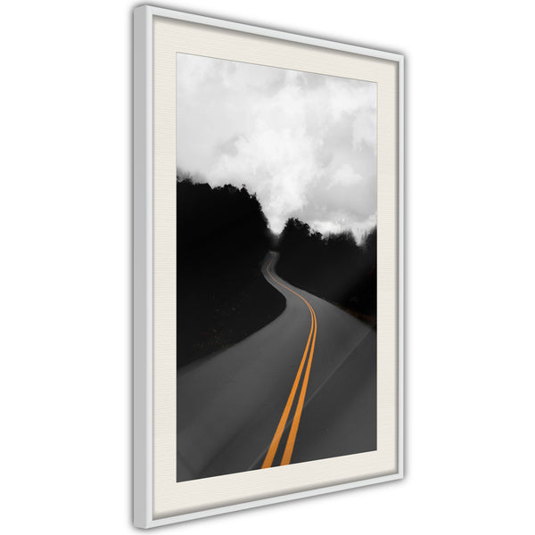 Poster - Road Into the Unknown  - wit passepartout