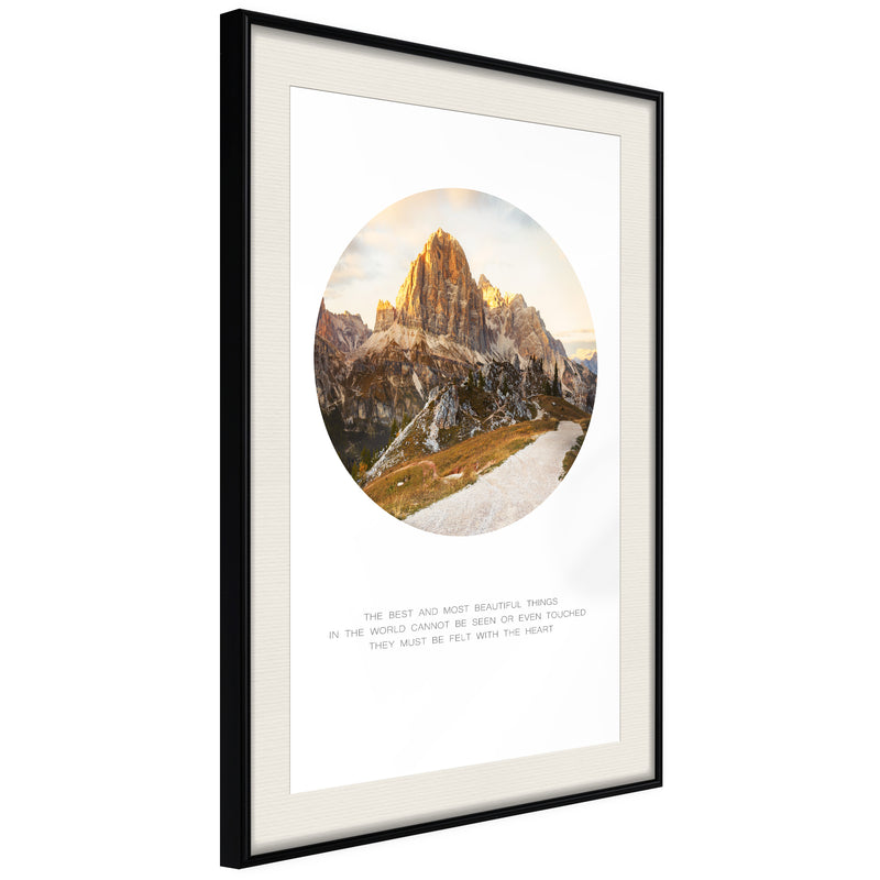 Poster - Peak of Dreams  - zwart passepartout