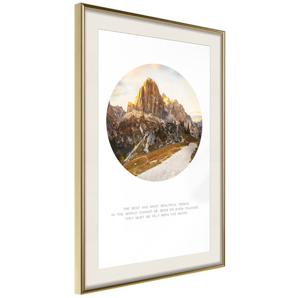 Poster - Peak of Dreams  - goud passepartout