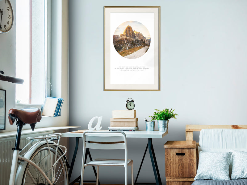 Poster - Peak of Dreams  - goud passepartout