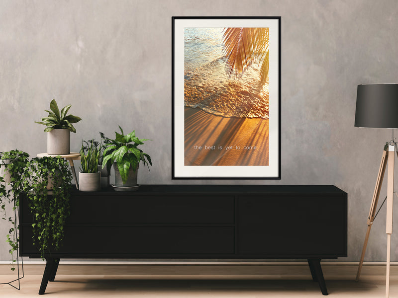 Poster - Beach of Dreams  - zwart passepartout