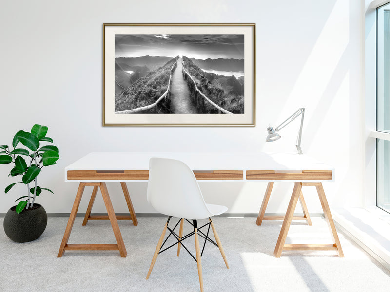 Poster - Horizon  - goud passepartout