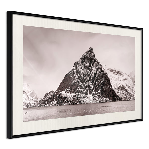 Poster - Stark Landscape  - zwart passepartout