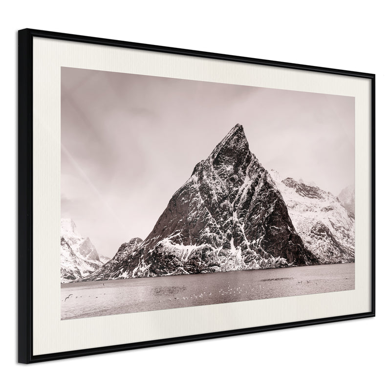 Poster - Stark Landscape  - zwart passepartout