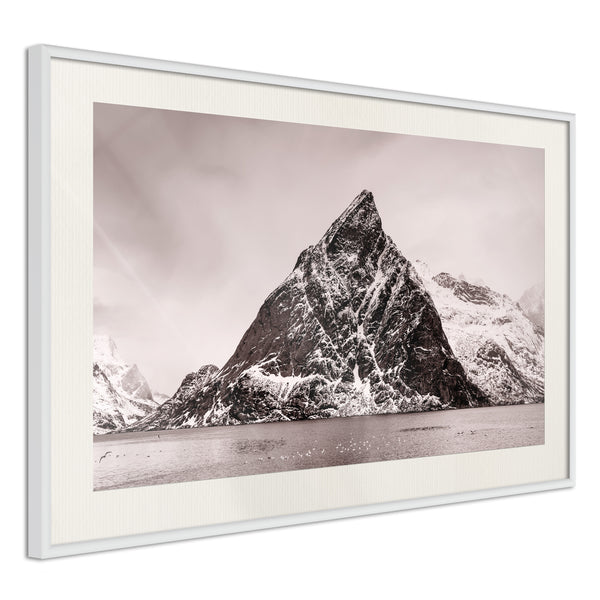 Poster - Stark Landscape  - wit passepartout