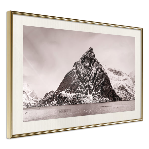Poster - Stark Landscape  - goud passepartout