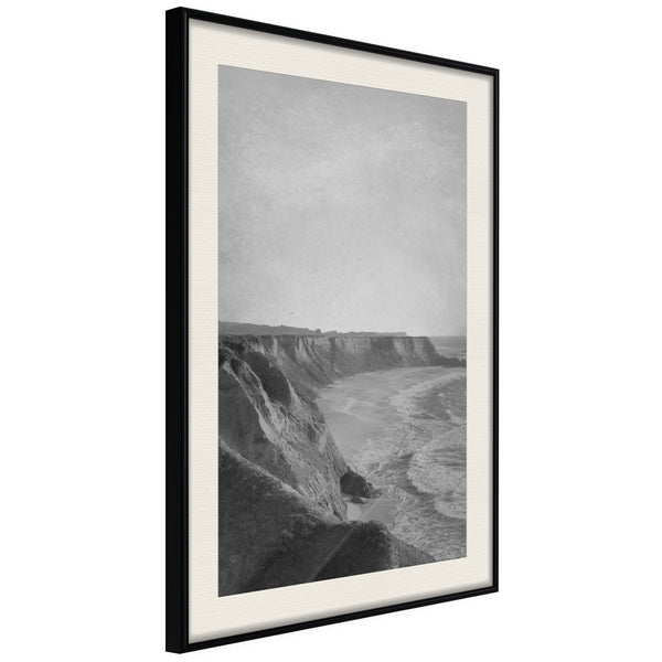 Poster - Sea Against the Land  - zwart passepartout