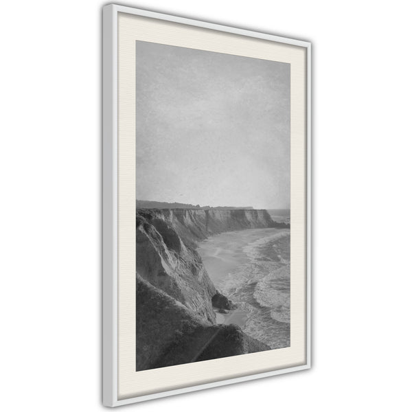 Poster - Sea Against the Land  - wit passepartout