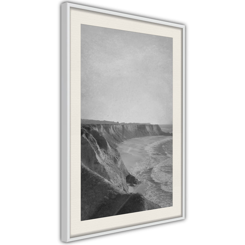 Poster - Sea Against the Land  - wit passepartout