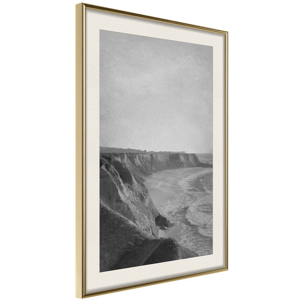 Poster - Sea Against the Land  - goud passepartout