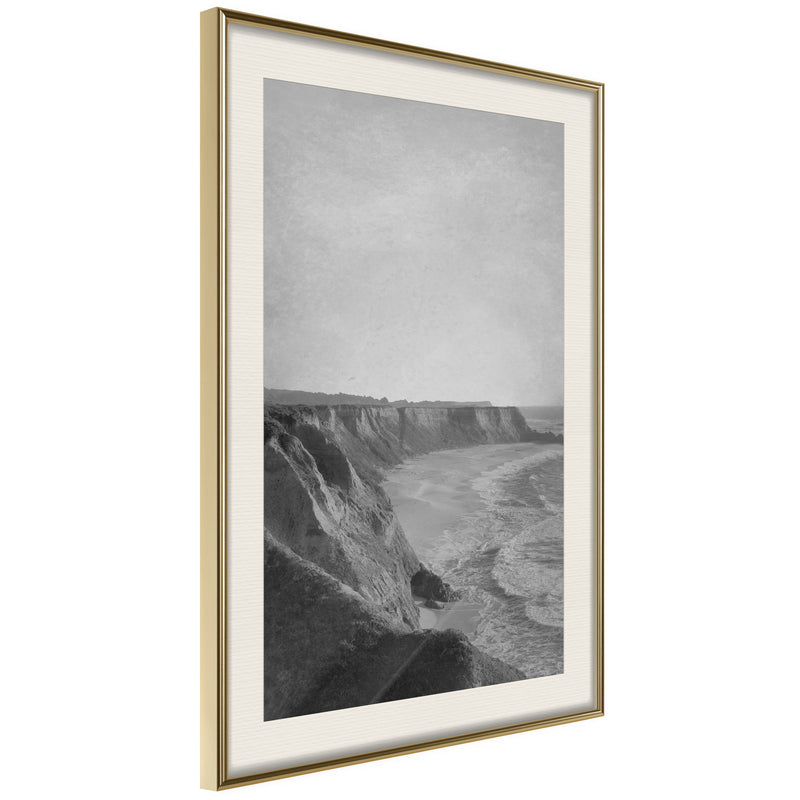 Poster - Sea Against the Land  - goud passepartout