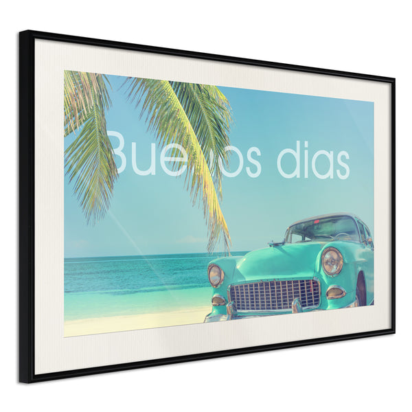 Poster - Welcome to Paradise  - zwart passepartout