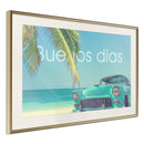 Poster - Welcome to Paradise  - goud passepartout