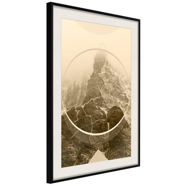 Poster - Unconquered Peak  - zwart passepartout