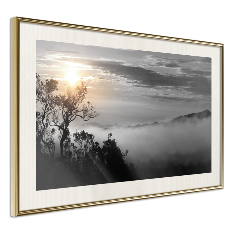 Poster - Fog Valley  - goud passepartout