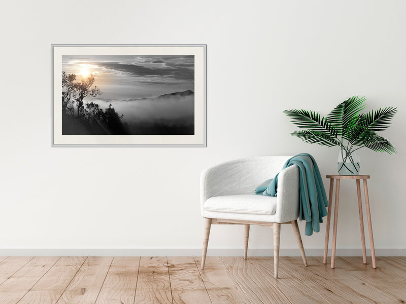 Poster - Fog Valley  - wit passepartout