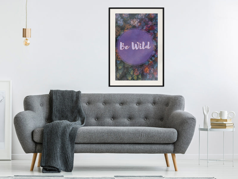 Poster - Find Wildness in Yourself  - zwart passepartout
