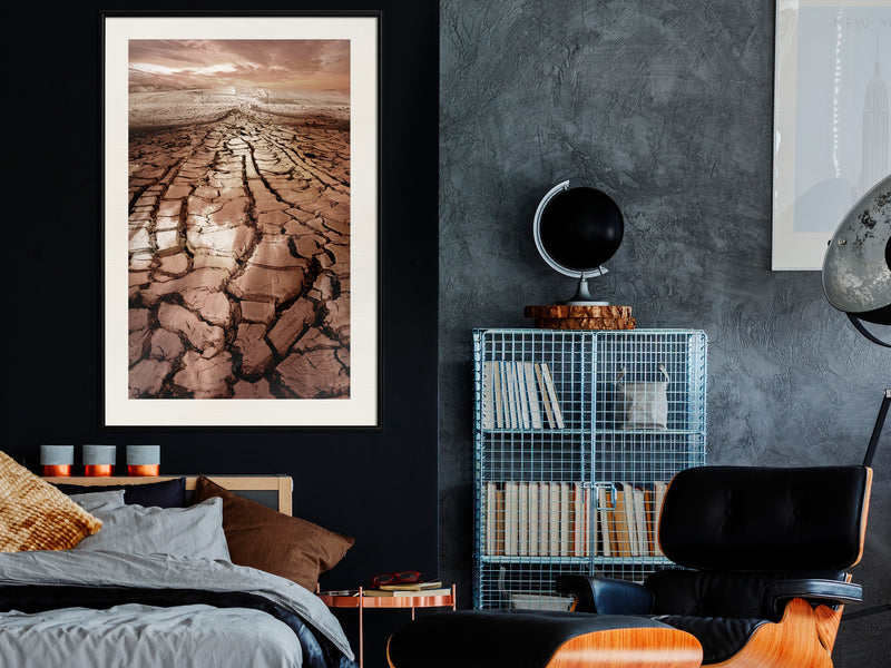 Poster - Prayer for Rain  - zwart passepartout