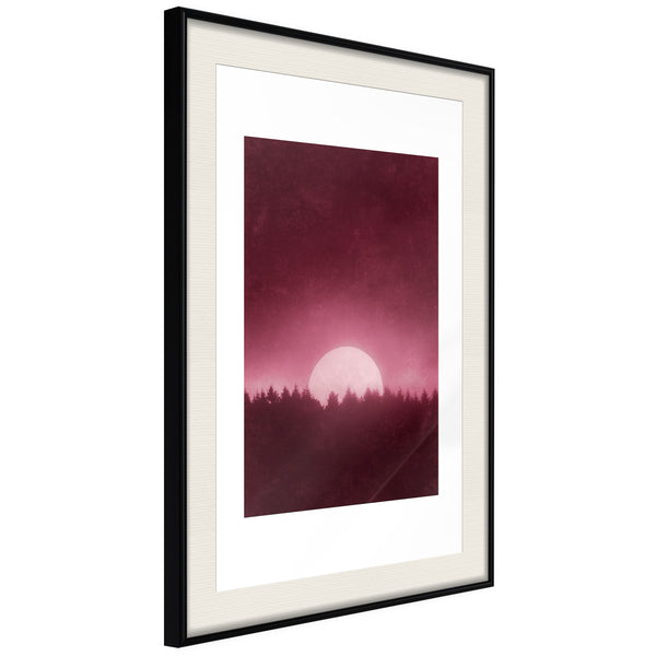 Poster - Moonrise  - zwart passepartout