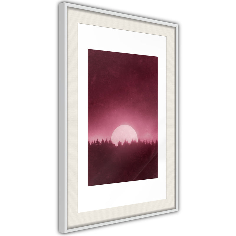 Poster - Moonrise  - wit passepartout