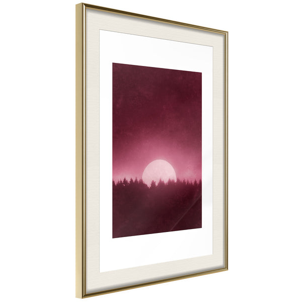 Poster - Moonrise  - goud passepartout