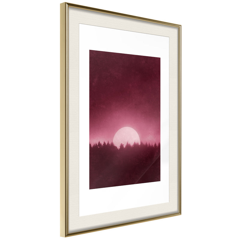 Poster - Moonrise  - goud passepartout