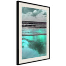 Poster - Iridescent Sea  - zwart passepartout
