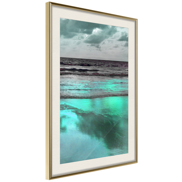 Poster - Iridescent Sea  - goud passepartout