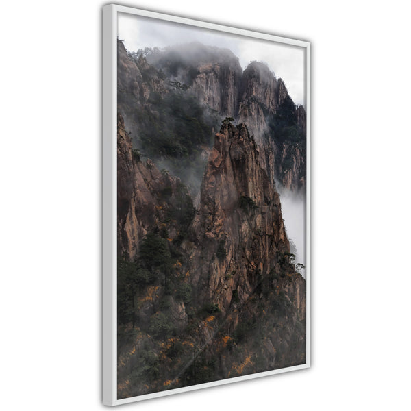 Poster - Mountain Ridge  - wit