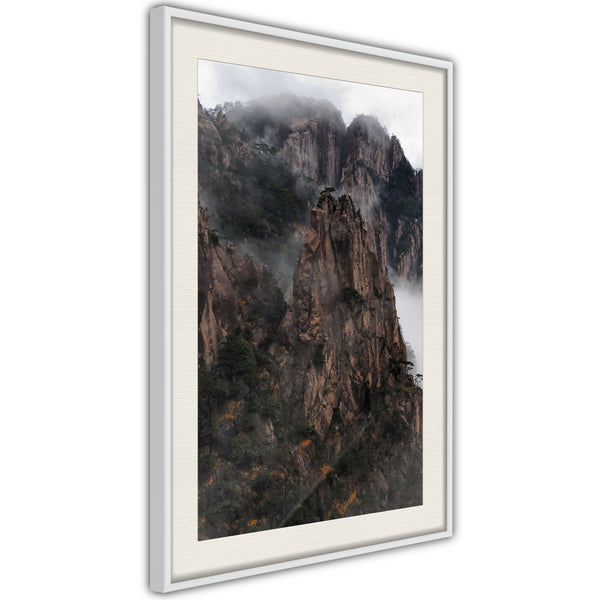 Poster - Mountain Ridge  - wit passepartout