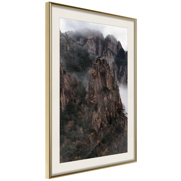 Poster - Mountain Ridge  - goud passepartout