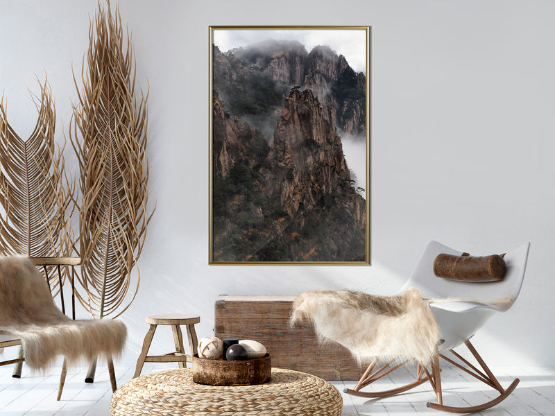 Poster - Mountain Ridge  - goud