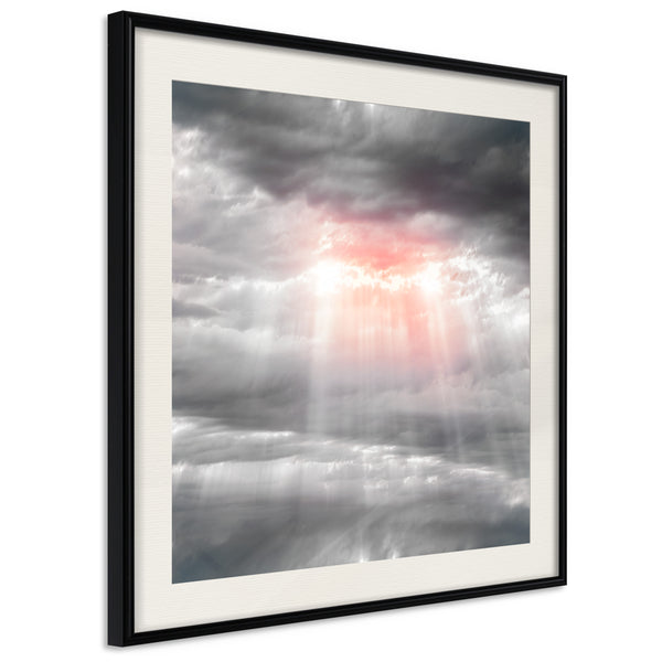 Poster - Sign from Heaven  - zwart passepartout