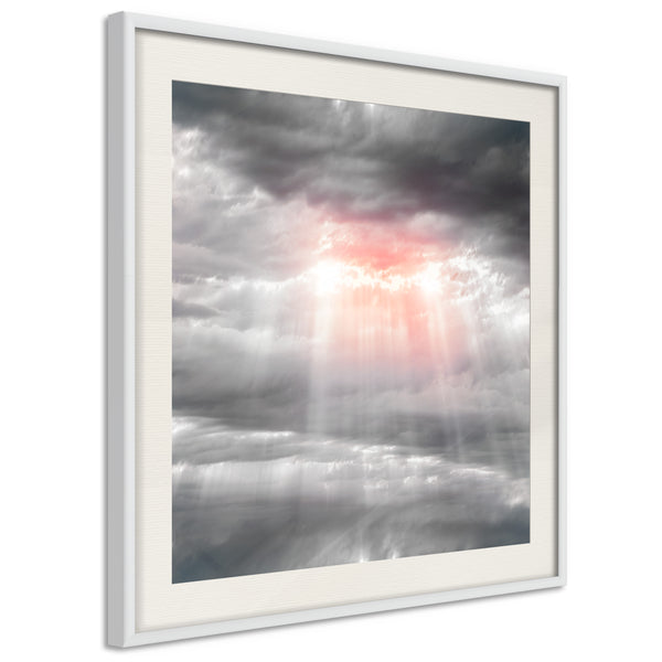 Poster - Sign from Heaven  - wit passepartout
