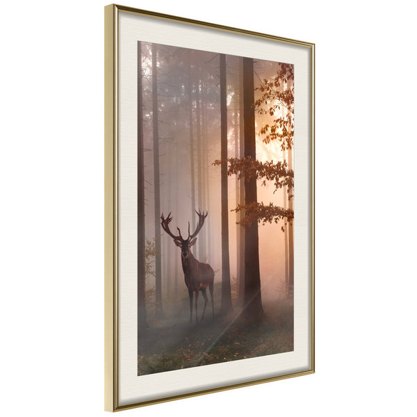 Poster - Forest Seclusion  - goud passepartout