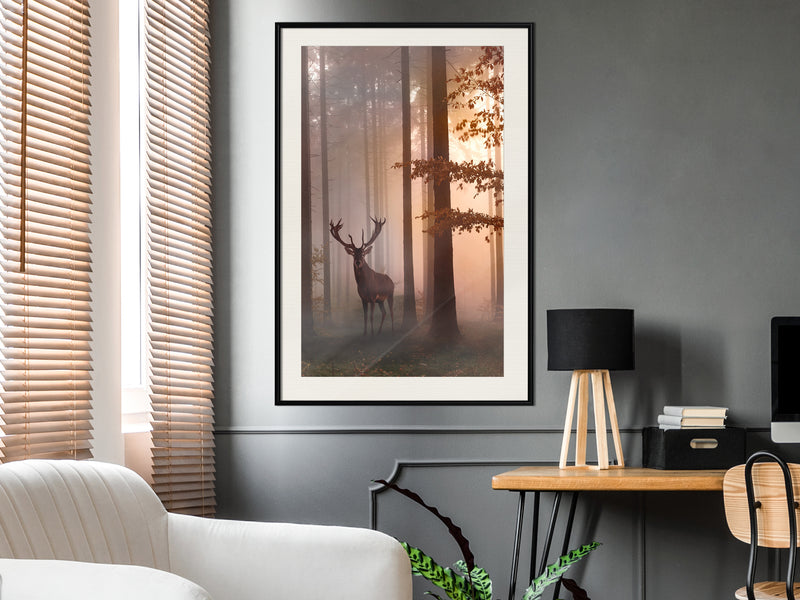 Poster - Forest Seclusion  - zwart passepartout