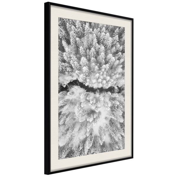 Poster - Frost Land  - zwart passepartout