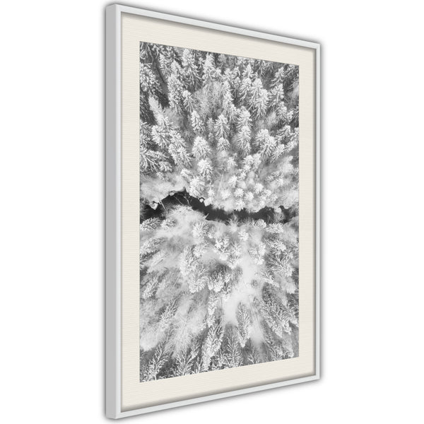 Poster - Frost Land  - wit passepartout