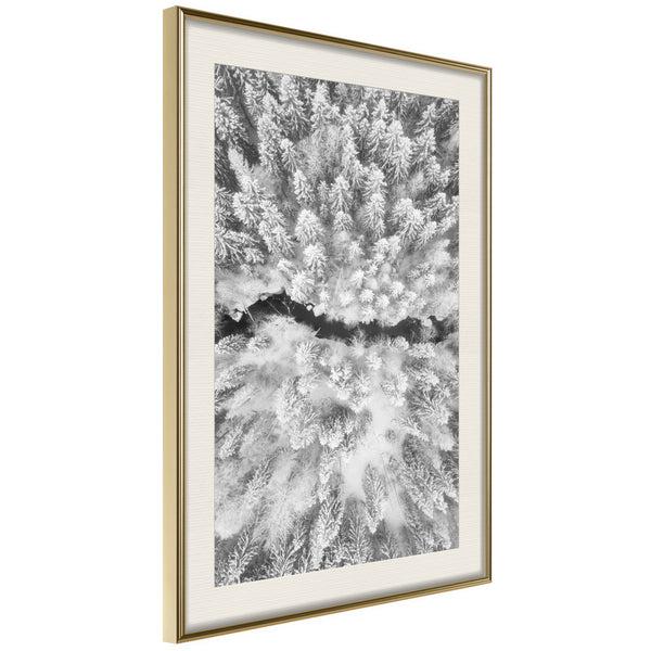 Poster - Frost Land  - goud passepartout