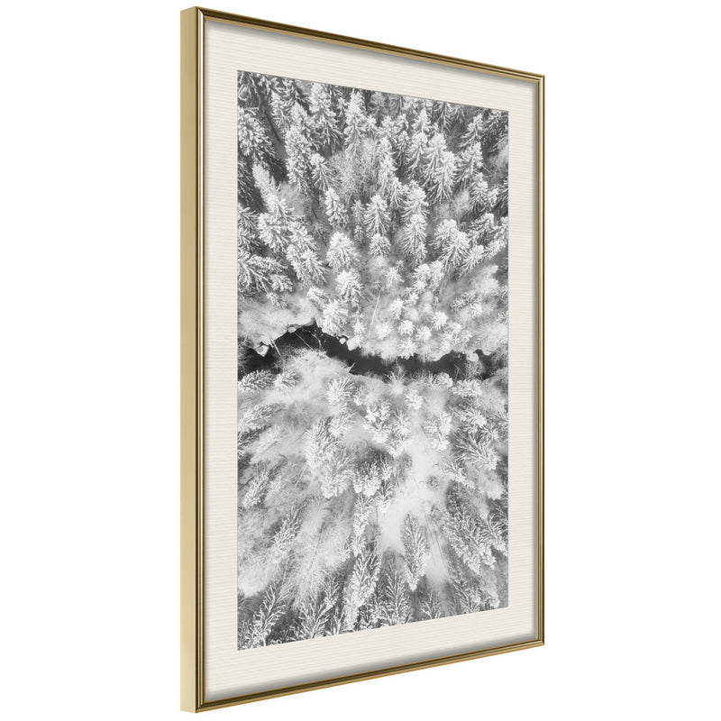 Poster - Frost Land  - goud passepartout