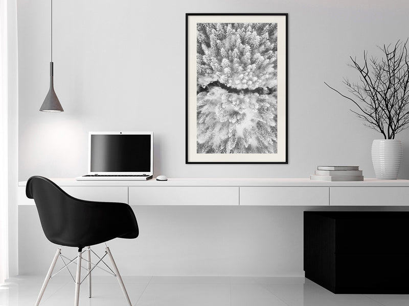 Poster - Frost Land  - zwart passepartout
