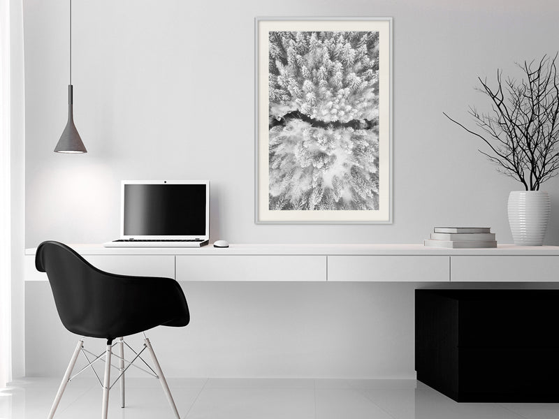 Poster - Frost Land  - wit passepartout