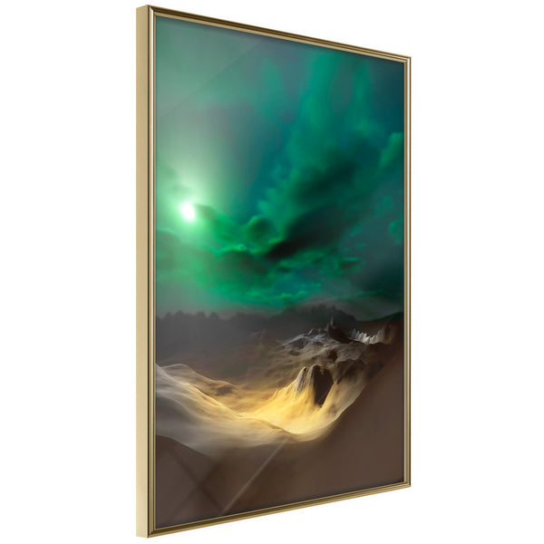 Poster - Green Moon  - goud