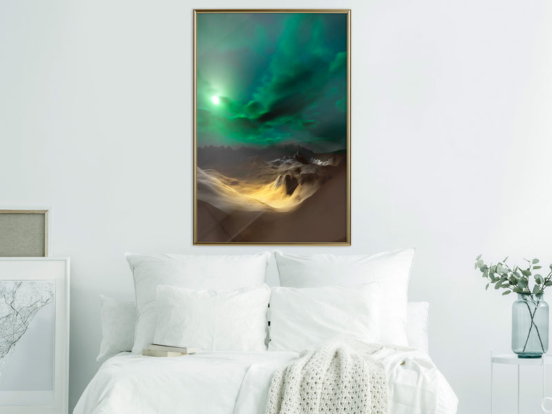 Poster - Green Moon  - goud