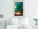 Poster - Green Moon  - goud passepartout