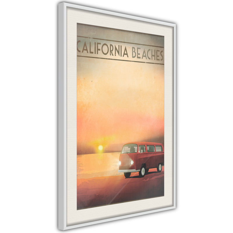 Poster - Old Bus  - wit passepartout