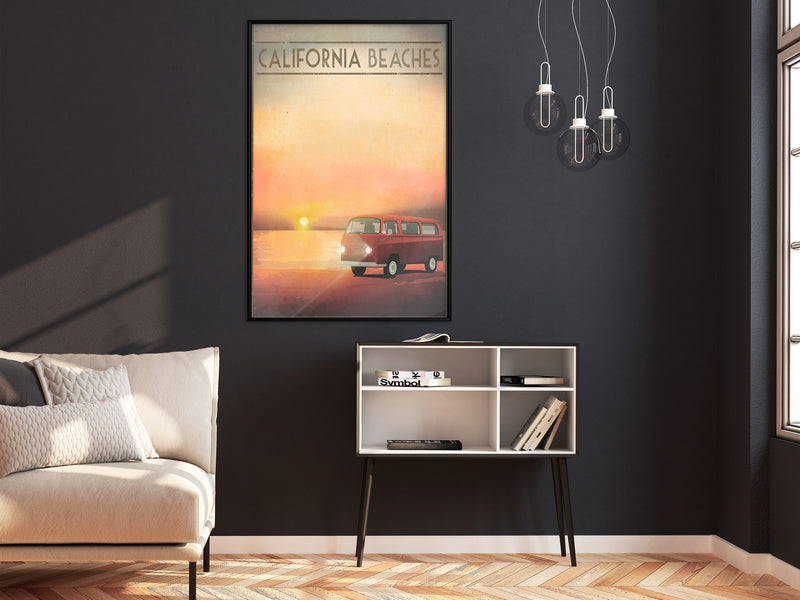 Poster - Old Bus  - zwart