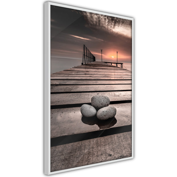 Poster - Stones on the Pier  - wit